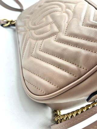 Borsa Gucci Marmont Pelle Beige/Rosa