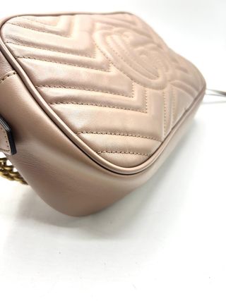 Borsa Gucci Marmont Pelle Beige/Rosa