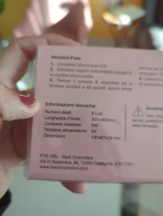 Lámpara UV LED Mini Barò Cosmetics