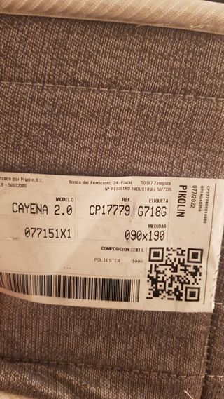 Cama 90cm con somier y colchón
