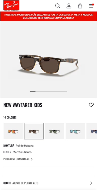Gafas de sol Ray-Ban Wayfarer Niños