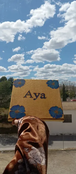 Cuadro decorativo Aya con flores azules