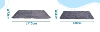 Cama para perro gris acolchada