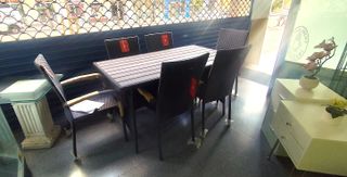 Mesa de Terraza + 6 Sillas Ratán – NUEVO !!