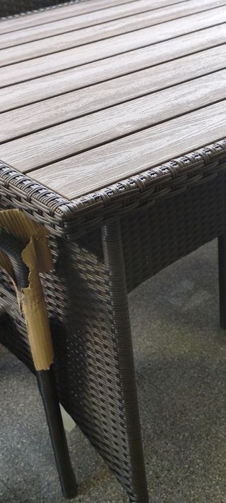 Mesa de Terraza + 6 Sillas Ratán – NUEVO !!