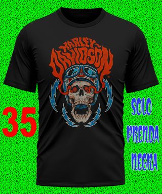 5 - HARLEY DAVIDSON CAMISETA MOTO CUSTOM TEXTALLA