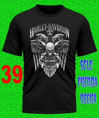 5 - HARLEY DAVIDSON CAMISETA MOTO CUSTOM TEXTALLA