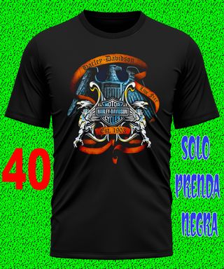 5 - HARLEY DAVIDSON CAMISETA MOTO CUSTOM TEXTALLA