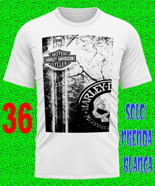5 - HARLEY DAVIDSON CAMISETA MOTO CUSTOM TEXTALLA