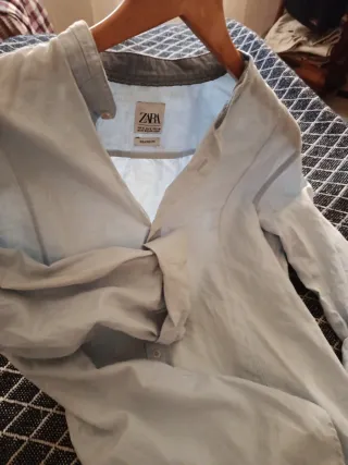 Camisa Zara Hombre Azul