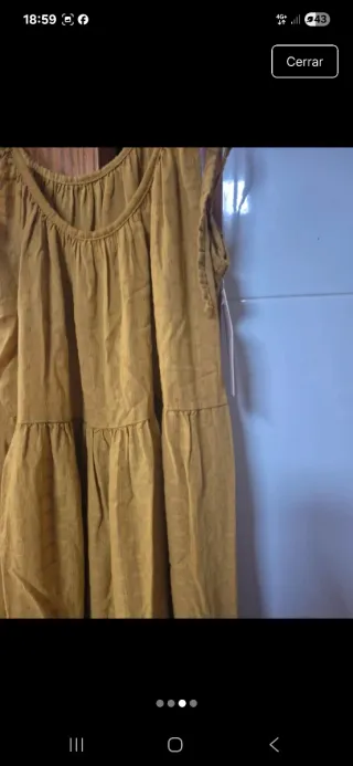 Vestido amarillo tirantes talla única