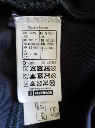 Mallas Piratas Running Negras Talla XL