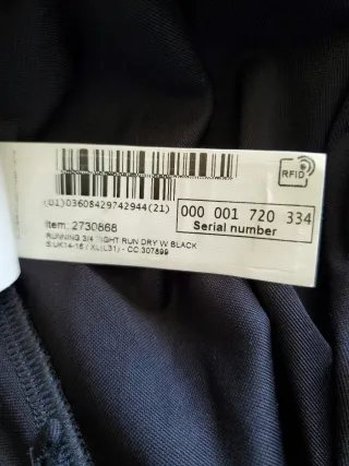 Mallas Piratas Running Negras Talla XL