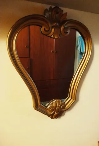 Specchiera vintage legno intagliato anni 50-60