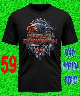 8 - HARLEY DAVIDSON CAMISETA MOTO CUSTOM TEXTALLA