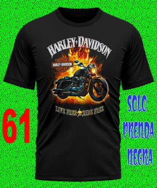 8 - HARLEY DAVIDSON CAMISETA MOTO CUSTOM TEXTALLA