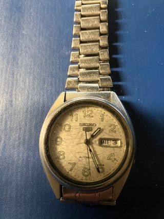 Reloj Seiko Automático Vintage Plata Blanco