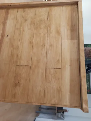 Mostrador madera maciza artesanal reciclada