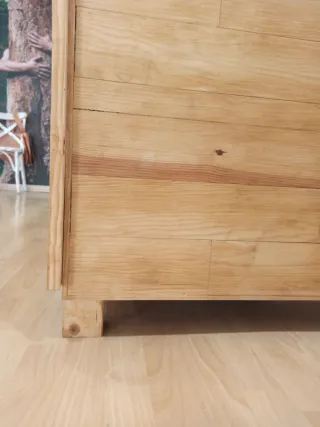 Mostrador madera maciza artesanal reciclada