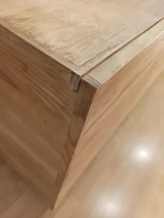 Mostrador madera maciza artesanal reciclada