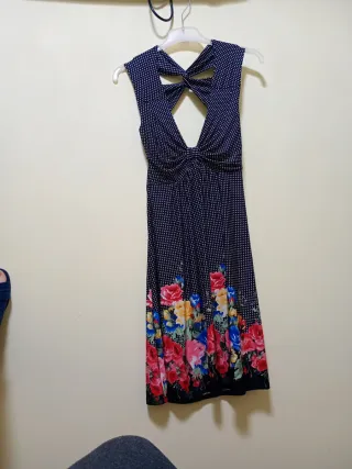 Vestido Morgan Negro con Flores