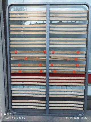 Somier de madera y metal Sin patas. 135x190