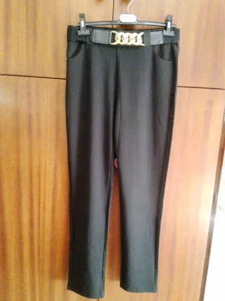 Pantaloni neri tessuto elasticizzato " nuovo "