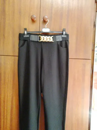 Pantaloni neri tessuto elasticizzato " nuovo "