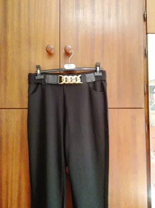 Pantaloni neri tessuto elasticizzato " nuovo "
