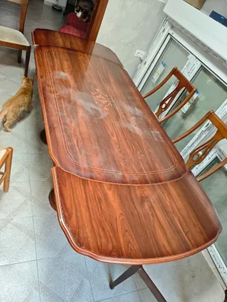 Tavolo da pranzo antico in legno massello estensibile