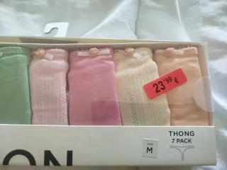 Pack 7 tangas Women'secret algodón Talla M