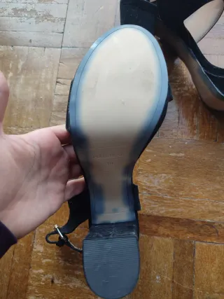 Sandalias de tacón negras