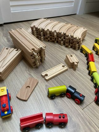 Circuito Tren Madera +100 Piezas