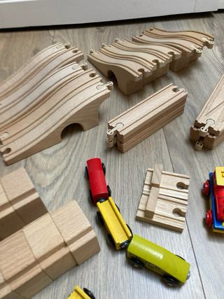 Circuito Tren Madera +100 Piezas
