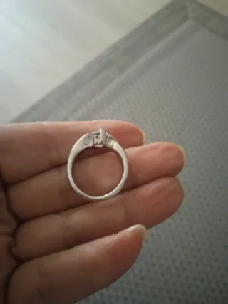 Anillo Rodio Circonita