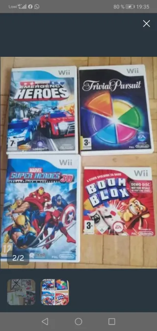 Lote 4 Juegos Wii: Marvel, Trivial, Boom, heroes