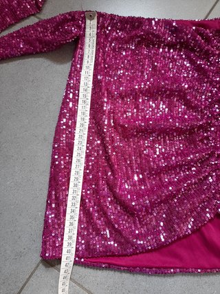 Minigonna paillettes fucsia Tg. S