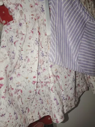 Vestido niña floral con cuello volantes