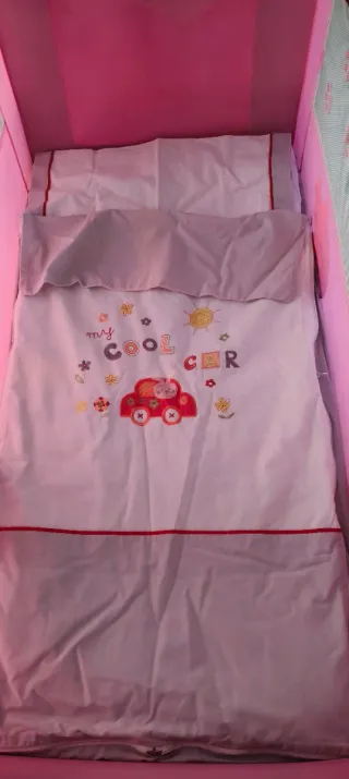 Cuna de viaje Asalvo rosa