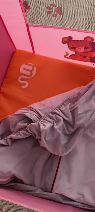 Cuna de viaje Asalvo rosa