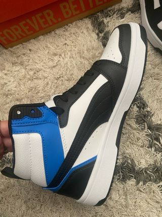 Zapatos Puma altos, negro, blanco y azul marino