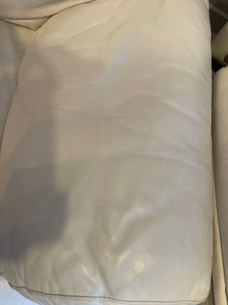 Sofá de piel blanco 2.10m