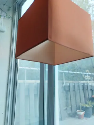 Lámpara de techo cuadrada tela