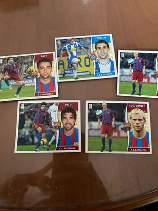 5 Cromos Liga 2006 FC Barcelona