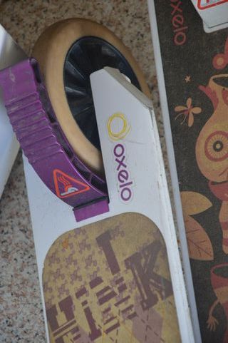 Patinetes infantil morado y rosa