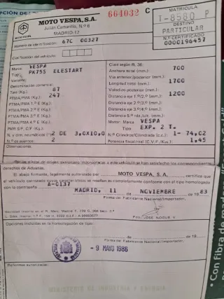 Vespa 75 S ELESTAR puesta a punto