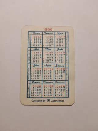Card Calendario Maradona Argentina #35 1986