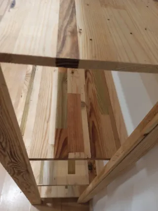 Estantería ancha madera reciclada