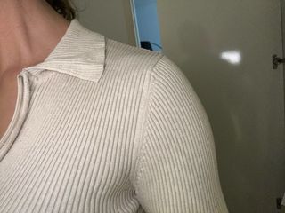 Jersey Stradivarius beige talla S