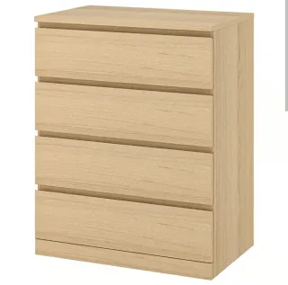 Cómoda IKEA MALM 4 cajones - Madera Clara